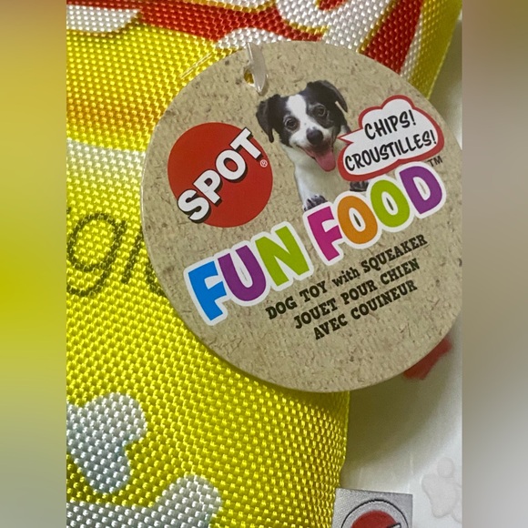 🐶🐾Spot Fun Food Lazy Doggie Chips Plush Dog Toy [Dog, Toys Other] 1 count🐾🐶 - Picture 2 of 10